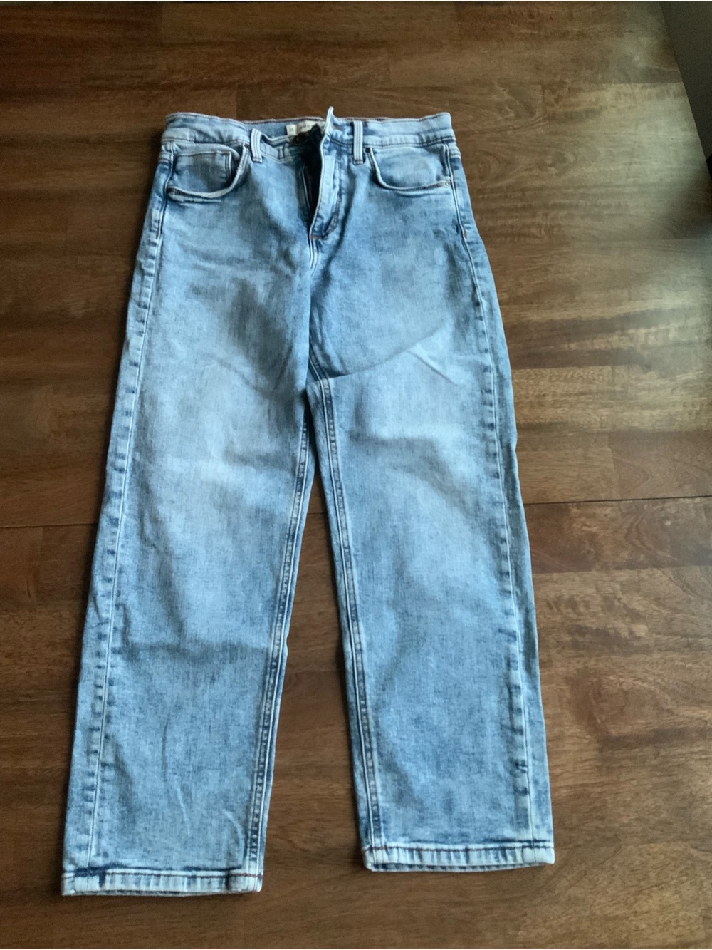 Whetherly Light Blue High-Rise Straight Jeans